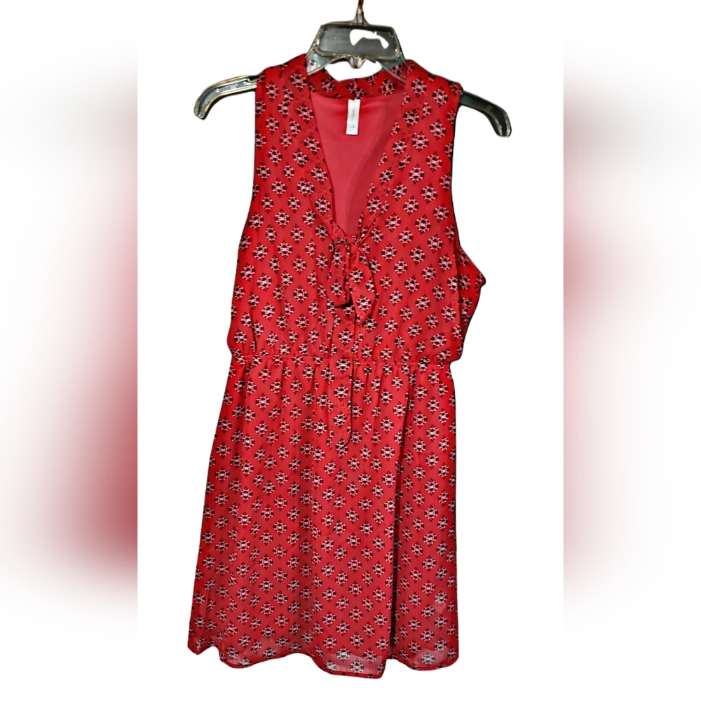 Xhilaration Red Patterned Womens' Dress Size Large